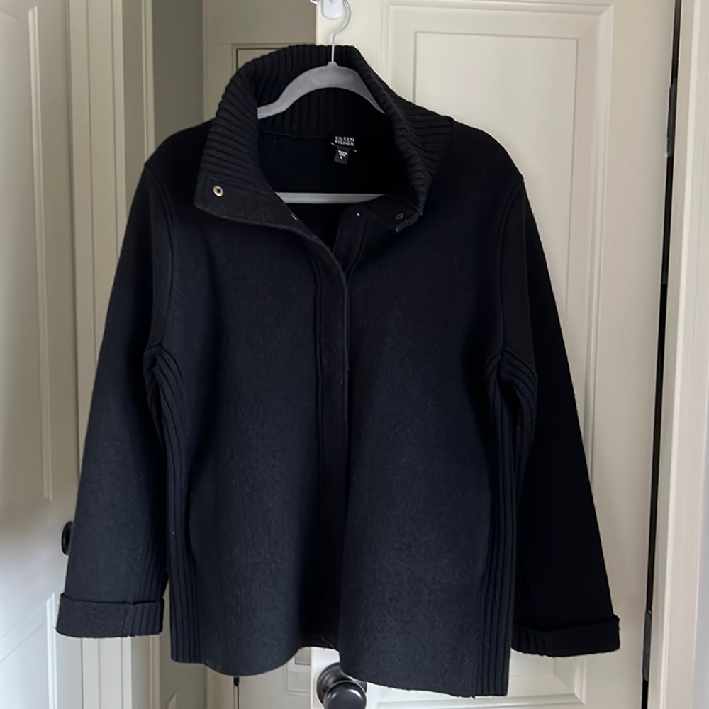 Eileen Fisher Wool Sweater Jacket
